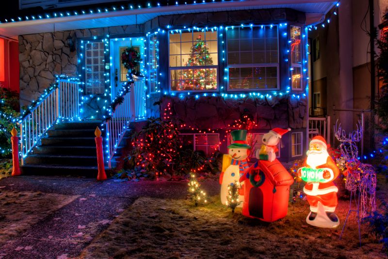 Holiday Lights Hanging in Olathe, KS