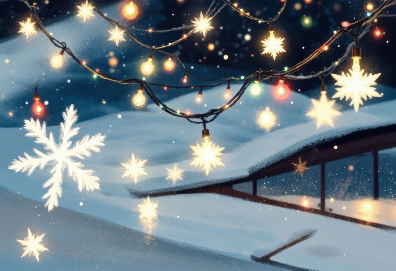 Holiday Lights Hanging in Kansas City, KS